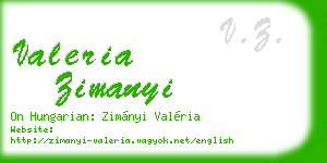 valeria zimanyi business card